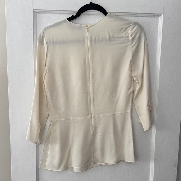 Theory 100% silk Ivory Women's Blouse - Picture 8 of 9